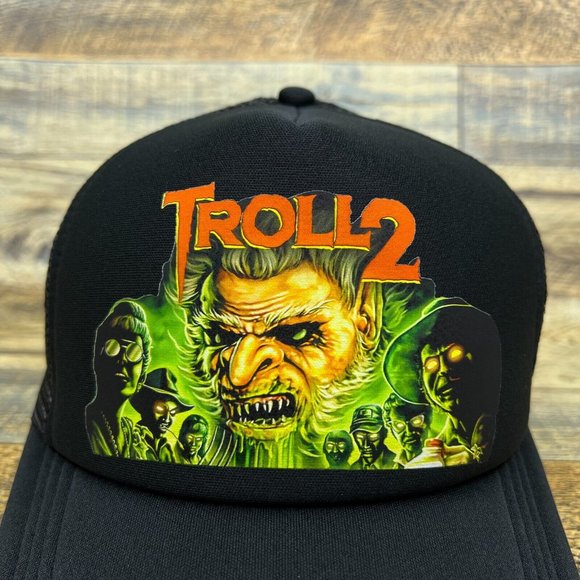 Troll 2 Mens Trucker Hat Black Snapback 90s Cult Horror Comedy Baseball Cap - Picture 3 of 8